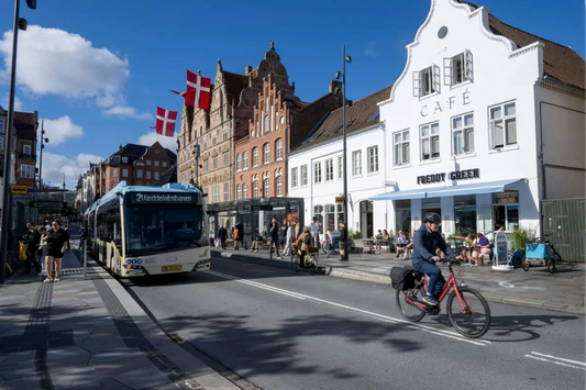 Billedet viser en gade i Aalborg